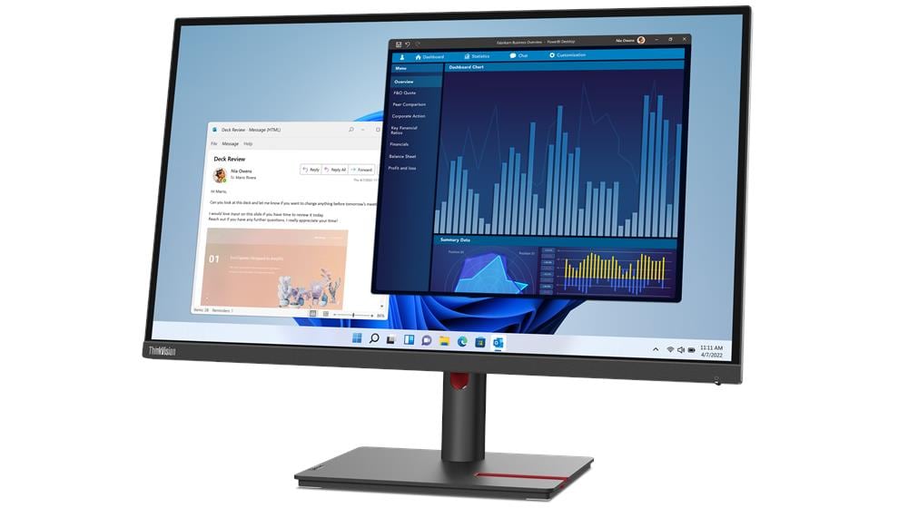 מסך מחשב 27 אינטש Lenovo ThinkVision T27p-30 63A9GAT1IS 4K לנובו