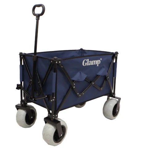 עגלת קמפינג מתקפלת עם גלגלי בלון - גלאמפ GLAMP – כחול