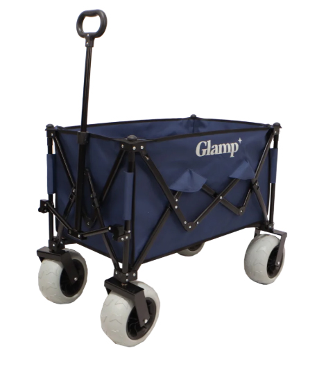 עגלת קמפינג מתקפלת עם גלגלי בלון - גלאמפ GLAMP – כחול