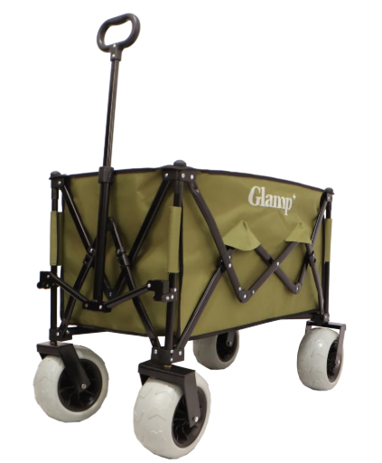 עגלת קמפינג מתקפלת עם גלגלי בלון - גלאמפ GLAMP – ירוק