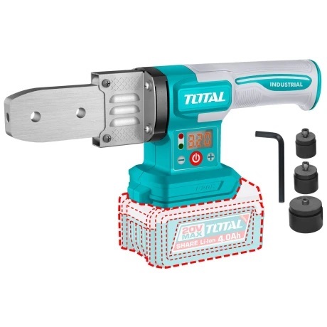 מלחם נטען אלחוטי 20V לצינורות פלסטיק Total - גוף בלבד