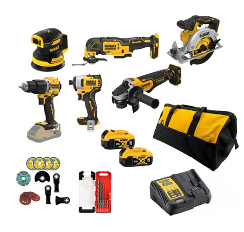 סט 6 כלים 20V ואביזרים נלווים DEWALT