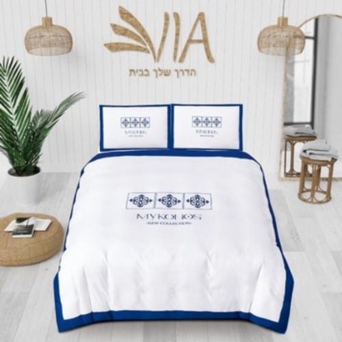 מערכת מצעים יוקרתית 100% סאטן אל קמט מידה 160/200 - דגם MYKONOS -008