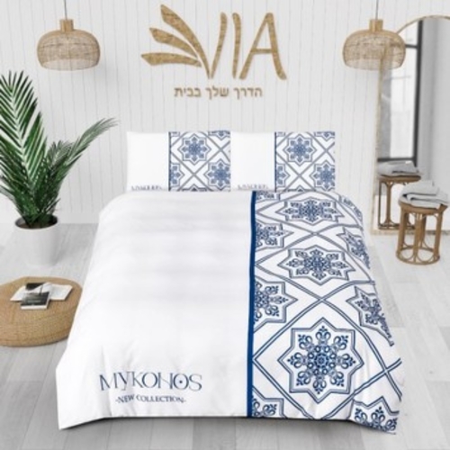 מערכת מצעים יוקרתית 100% סאטן אל קמט מידה 160/200 - דגם MYKONOS -006