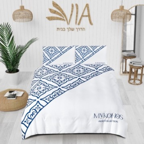 מערכת מצעים יוקרתית 100% סאטן אל קמט מידה 160/200 - דגם MYKONOS -004