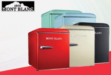 מקרר רטרו 46 ליטר במגוון צבעים מבית MONT BLANC דגם MBR90DF - BLK צבע שחור