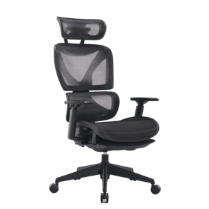 כיסא מנהלים ארגונומי בצבע שחור עם מסגרת אפור כהה דגם MWMS200 מבית MIRACASE