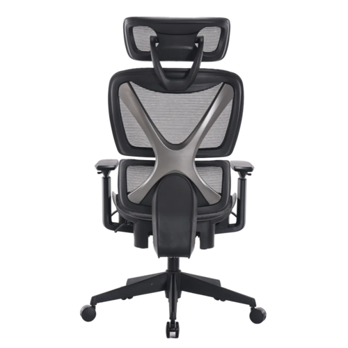 כיסא מנהלים ארגונומי בצבע שחור עם מסגרת אפור כהה דגם MWMS200 מבית MIRACASE