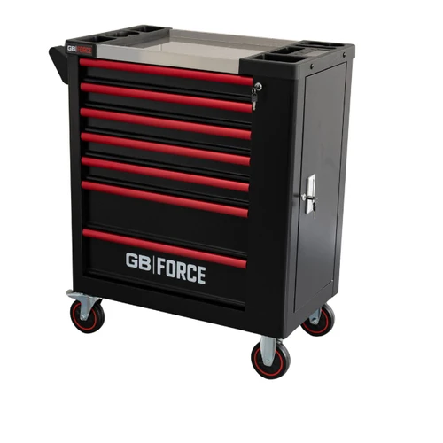 עגלת כלים מצוידת 7 מגירות + דלת צד 268 כלים GB-FORCE FC25807