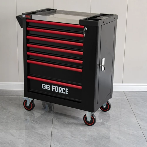 עגלת כלים מצוידת 7 מגירות + דלת צד 268 כלים GB-FORCE FC25807