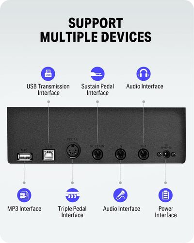  פסנתר חשמלי 88 קלידים ללא סטנד DONNER DEP20