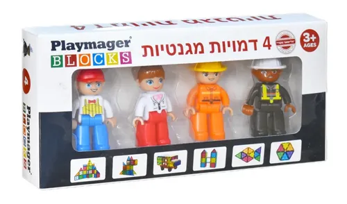 דמויות מגנטיות 4 חלקים PLAYMAGER