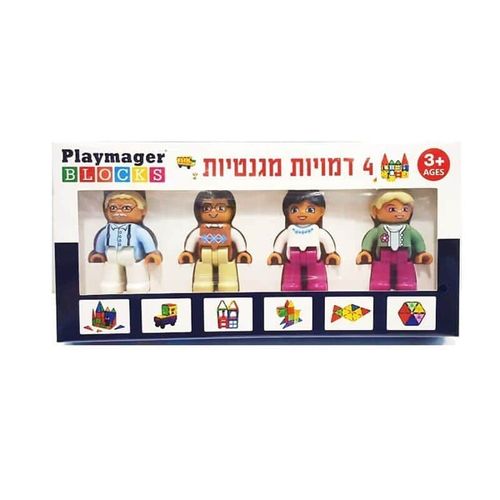 דמויות מגנטיות 4 חלקים PLAYMAGER