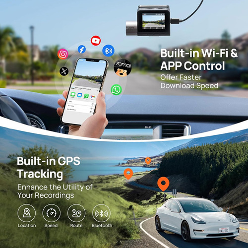  מצלמת רכב חכמה דו-כיוונית 70mai Dash Cam A510-1 