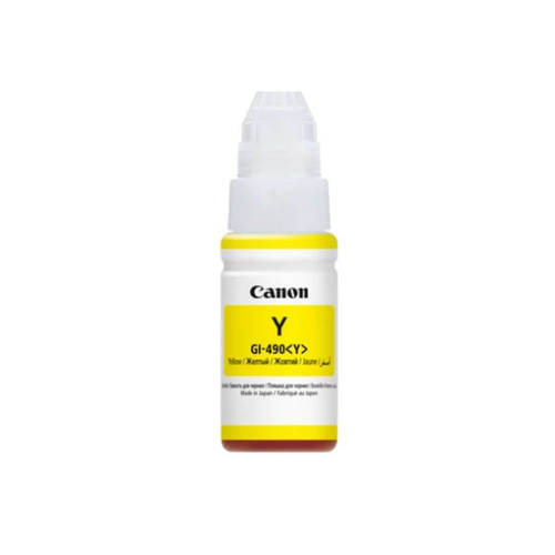 מילוי דיו מקורי קנון CANON GI-490 צהוב