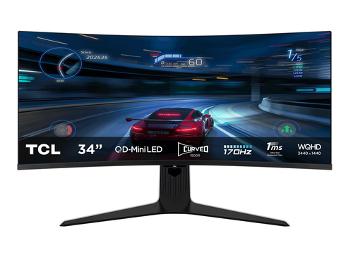 מסך גיימינג TCL 34R83Q 34'' 2K WQHD 180Hz 1ms 