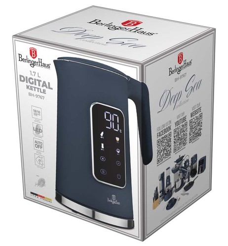 קומקום דיגיטלי חשמלי 1.7 ליטר Berlinger Haus Deep Sea BH9767