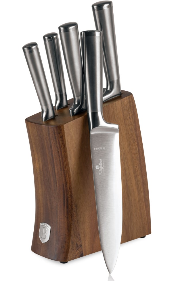 סט סכינים יוקרתי עם מעמד עץ אקציה Berlinger Haus BH3124