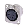 מחבר לפאנל 4 פין נקבה XLR NC4FD-L-1