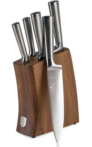 סט סכינים יוקרתי עם מעמד עץ אקציה Berlinger Haus BH3124