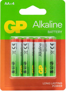 4 סוללות AA GP ALKALINE RED