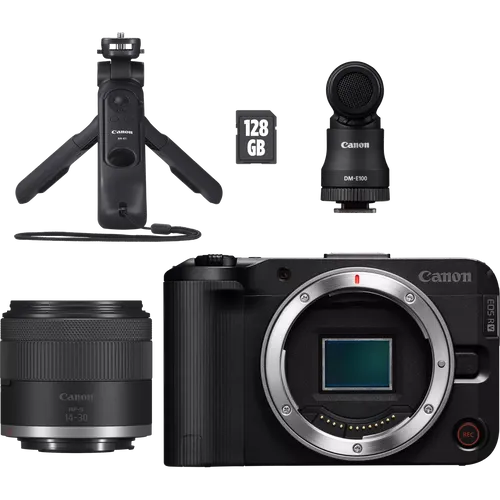 קיט מצלמה ועדשה עם אביזרים Canon EOS R50 V + 14-30mm Creator Kit