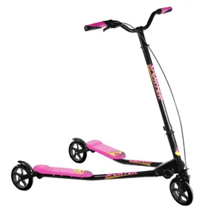 קורקינט ספורטר מתקפל עם 3 גלגלים 14.5 ס"מ - שחור/ורוד