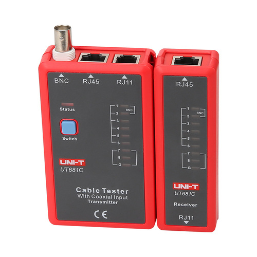 בודק כבלי תקשורת RJ11 / RJ45 רציפות ותקינות UNI-T