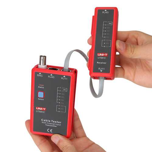 בודק כבלי תקשורת RJ11 / RJ45 רציפות ותקינות UNI-T