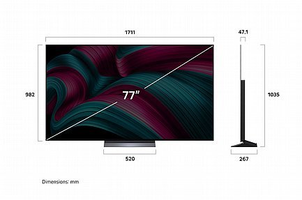 טלויזיה EVO LG OLED אל ג'י 77 אינץ' 4K סדרה OLED77C56LA דגם 2025 - משווק מורשה של היבואן הרשמי ח.י