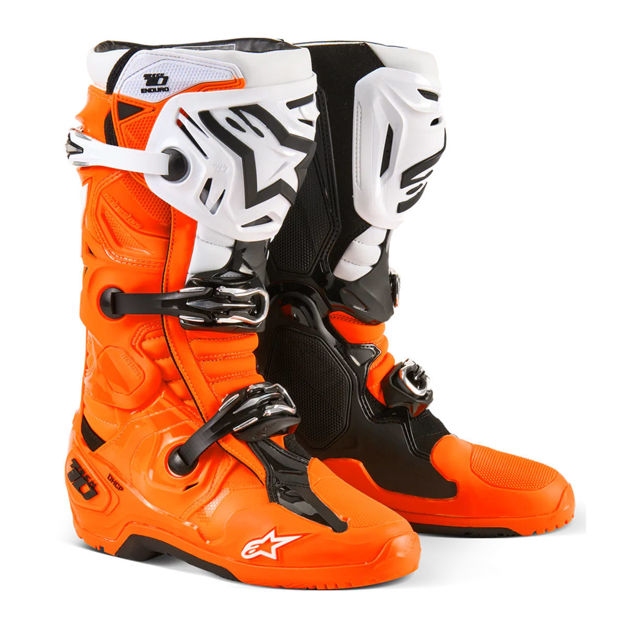 מגף רכיבה אלפינסטארס ALPINESTARS TECH 10 Enduro 2026 כתום\שחור\לבן