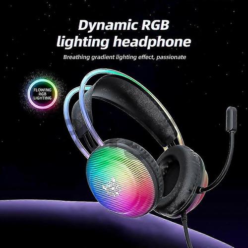 אוזניות גיימינג חוטיות Onikuma X29 RGB עם מיקרופון מבטל רעשים (שחור)