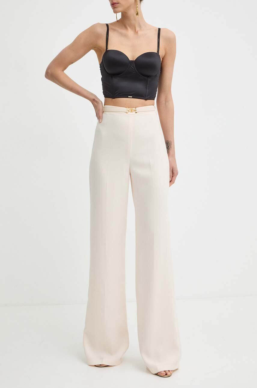 Pants with belt Elisabetta Franchi | Loose fit