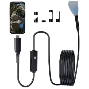 מצלמת נחש על חוט 5 W400 מטר IP67 מתחברת לטלפון חכם (גם אייפון וגם אנדרואיד)