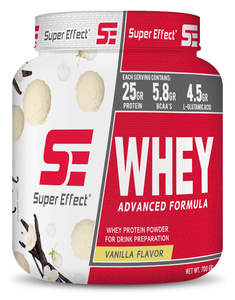 אבקת חלבון WHEY בטעם וניל 700 גרם סופר אפקט