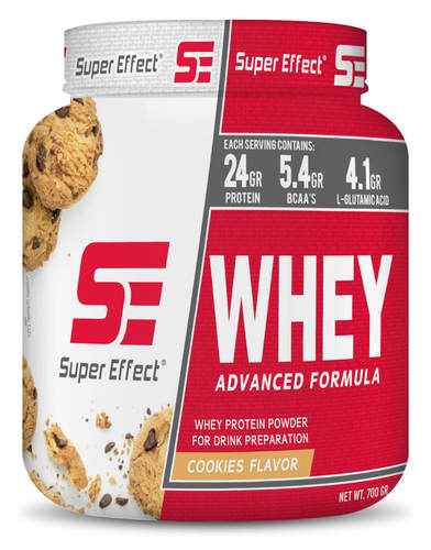 אבקת חלבון WHEY בטעם עוגיות 700 גרם סופר אפקט