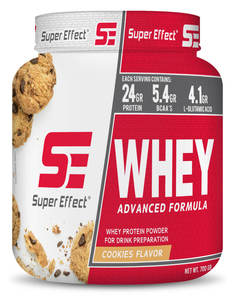 אבקת חלבון WHEY בטעם עוגיות 700 גרם סופר אפקט