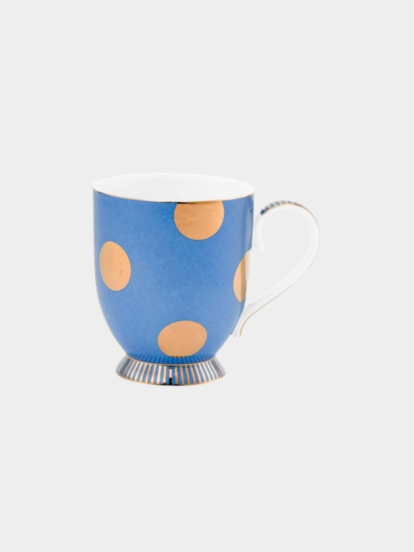 Dot Delight זוג מאגים 350 מ”ל תכלת זהב PIP STUDIO