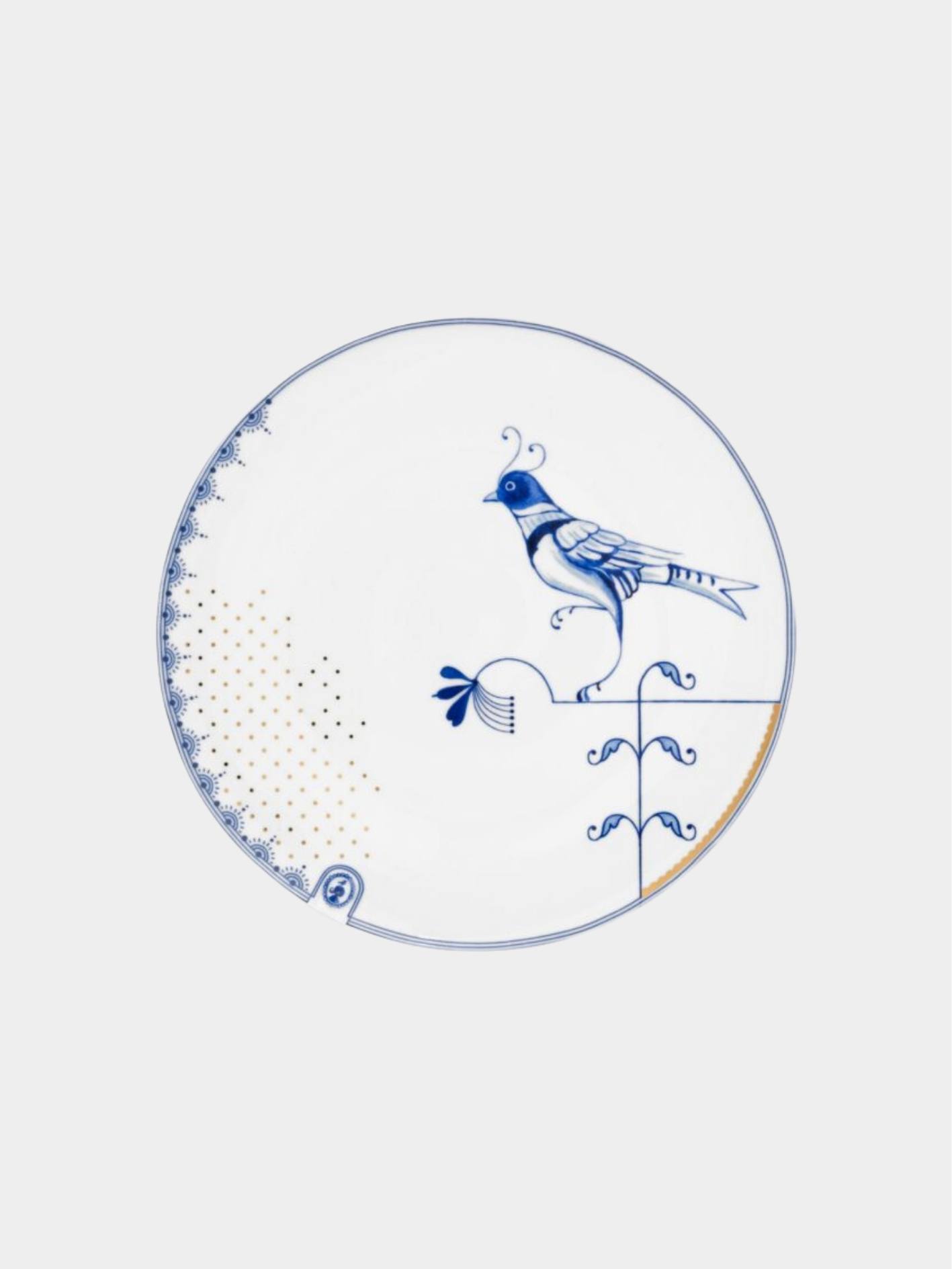 The Blue Bird סט 6 צלחות כחול לבן קוטר 25.5 ס”מ PIP STUDIO
