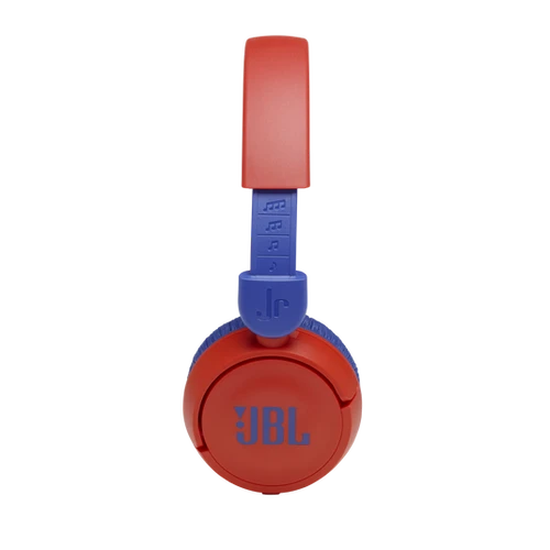 אוזניות קשת לילדים עם בקרת קו דציבלים נמוכים עם מיקרופון JBL JR310BT בצבע כחול אדום