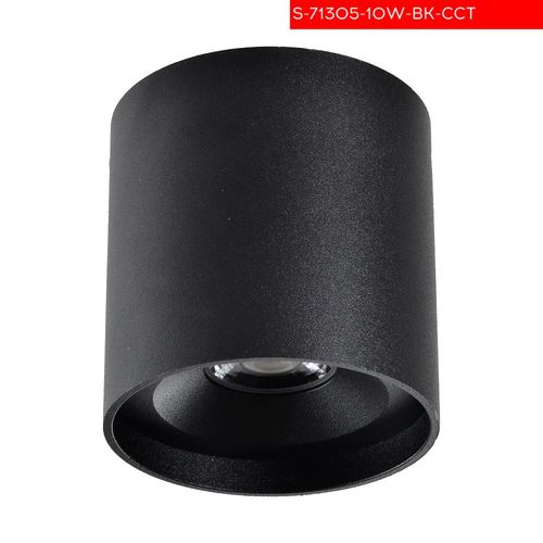 צלינדר תקרה מאיקו 10W| שחור | CCT