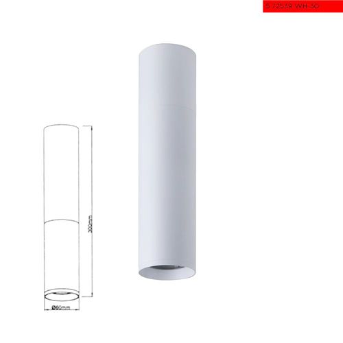 GU10 30CM צילנדר טאצ' לבן