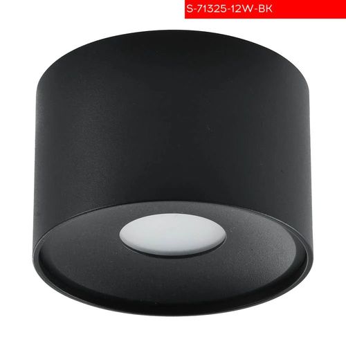 3000K 12W צמוד תקרה רינת לד שחור