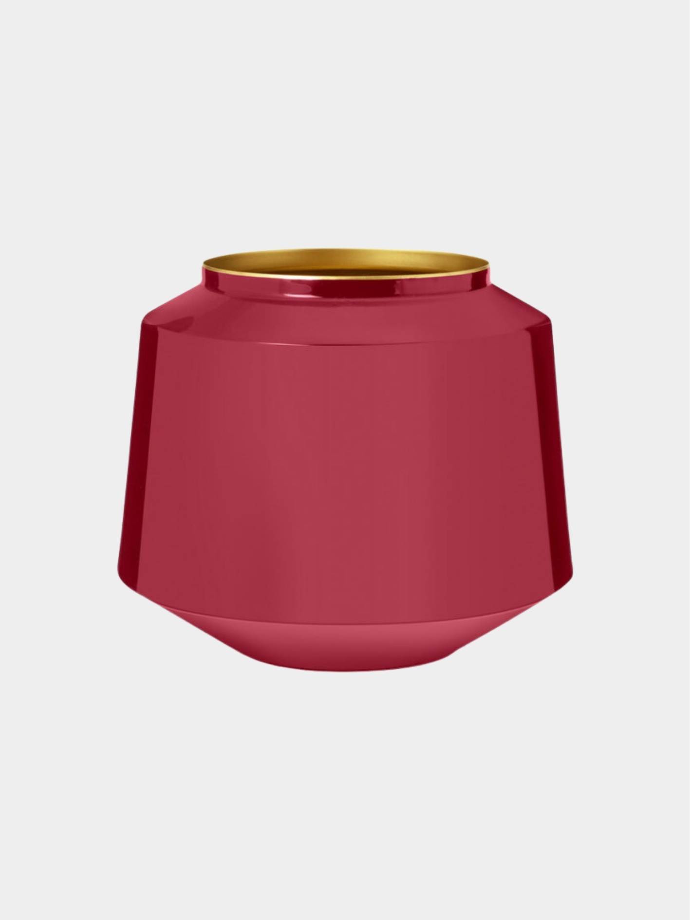 אגרטל מתכת Home decor אדום  22/26.5 ס"מ