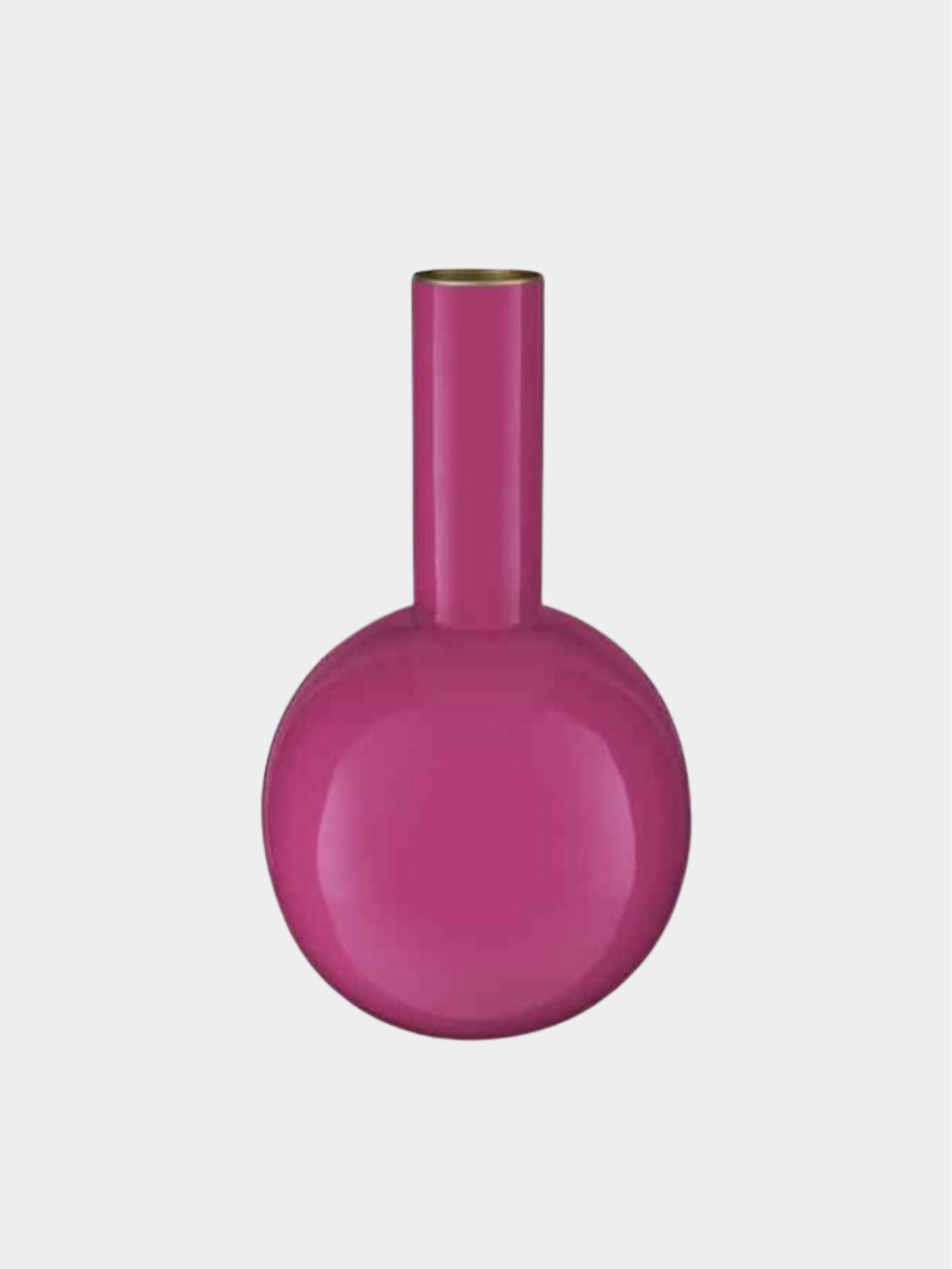 Jolie אגרטל מתכת ורוד גובה 26 קוטר 15 ס”מ home decor