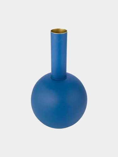 Home Decor אגרטל מתכת כחול 42 ס”מ