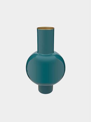 Home Decor אגרטל מתכת עגול גובה 40 קוטר 24 ס”מ ירוק