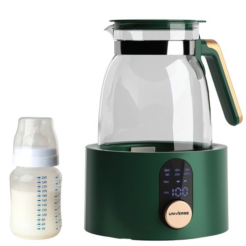 קומקום זכוכית לתינוק עם שמירת חום 72 שעות UNIVERSE NRI-3022B קומקום לתינוק שומר חום צבע קרם או ירוק 