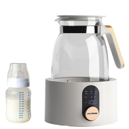 קומקום זכוכית לתינוק עם שמירת חום 72 שעות UNIVERSE NRI-3022B קומקום לתינוק שומר חום צבע קרם או ירוק 