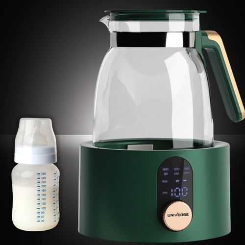 קומקום זכוכית לתינוק עם שמירת חום 72 שעות UNIVERSE NRI-3022B קומקום לתינוק שומר חום צבע קרם או ירוק 